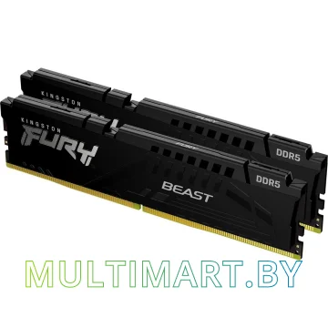 Оперативная память Kingston FURY Beast 2x16GB DDR5 PC5-51200 (KF564C32BBK2-32) картинка 2